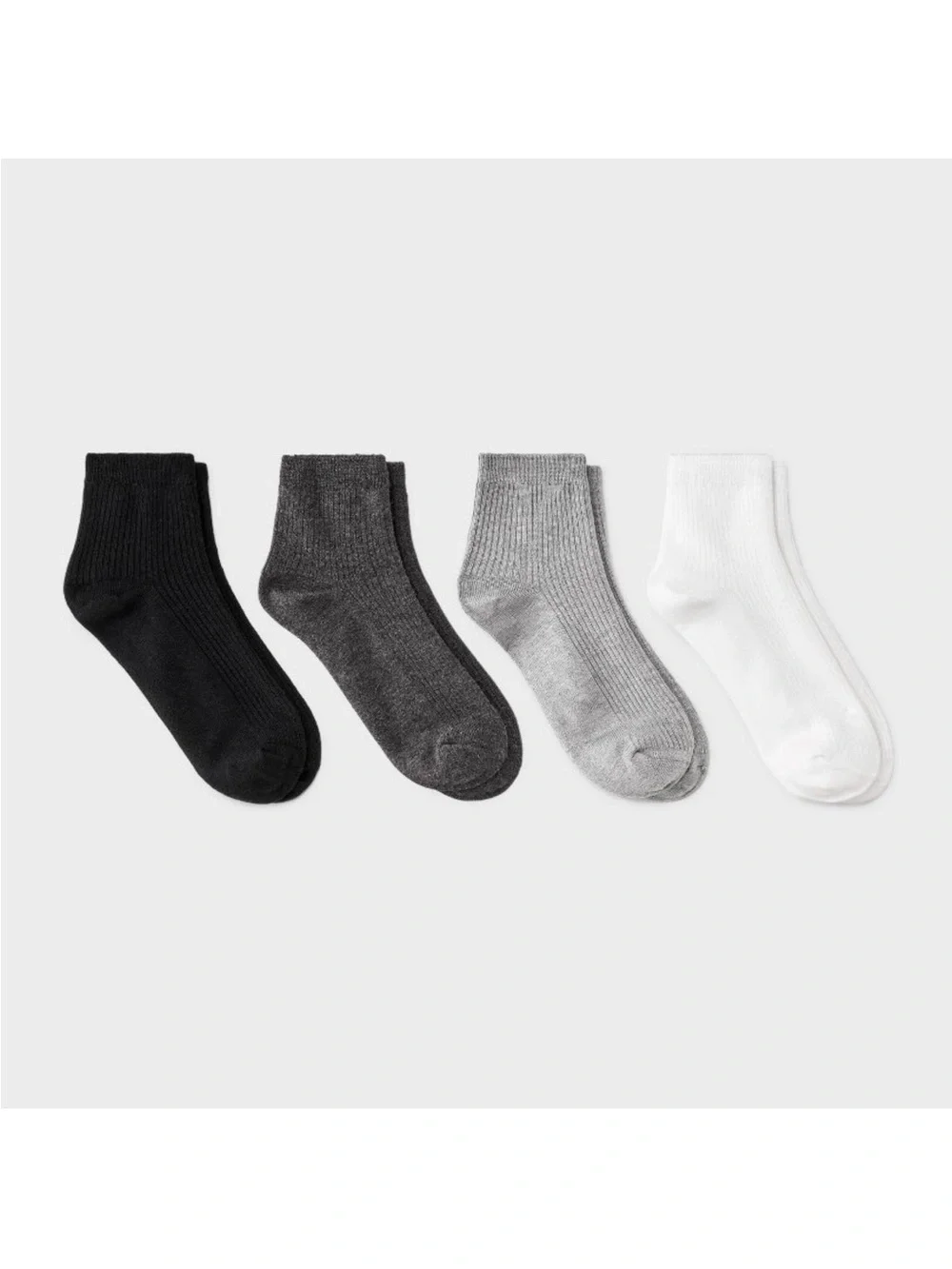 Women's Ultra Soft Everyday Rib-Knit 4pk Ankle Socks
